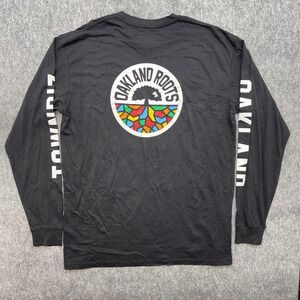Oaklandish Oakland Roots Shirt Mens XL Black Long Sleeve Townbiz Graphic
